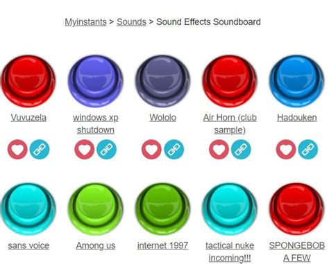 sound effect buttons